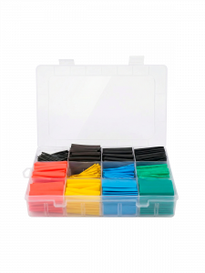 Термоусадка для проводов и кабелей набор в кейсе 530 шт Помощник PM-INR10